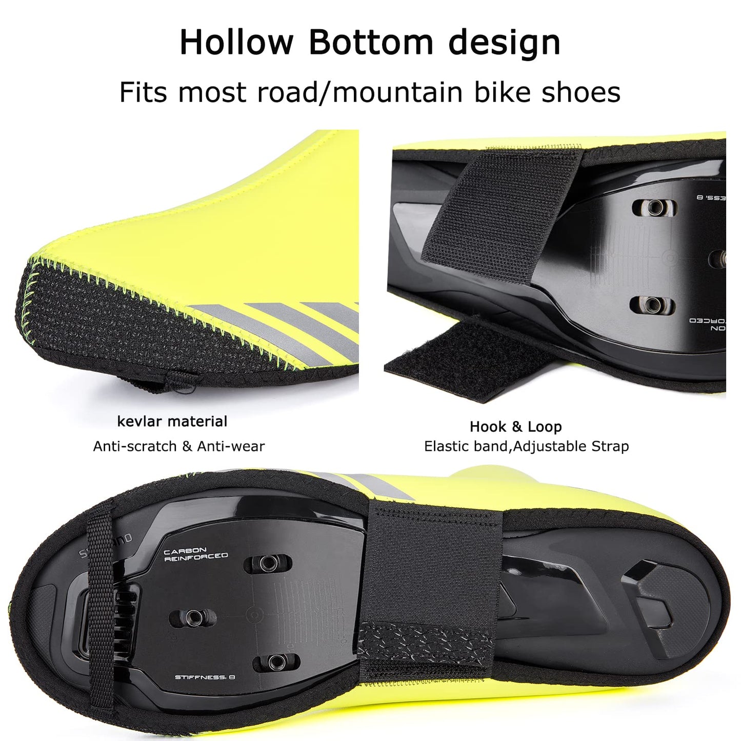 GEWAGE Cycling Shoe Covers Winter Thermal Warm Cycling Overshoes Water Resistant Windproof Bike Bicycle Shoe Covers for Man Woman