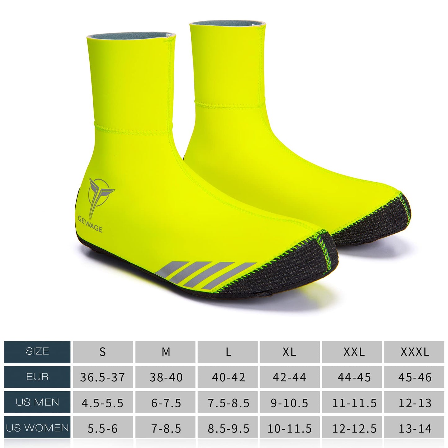GEWAGE Cycling Shoe Covers Winter Thermal Warm Cycling Overshoes Water Resistant Windproof Bike Bicycle Shoe Covers for Man Woman
