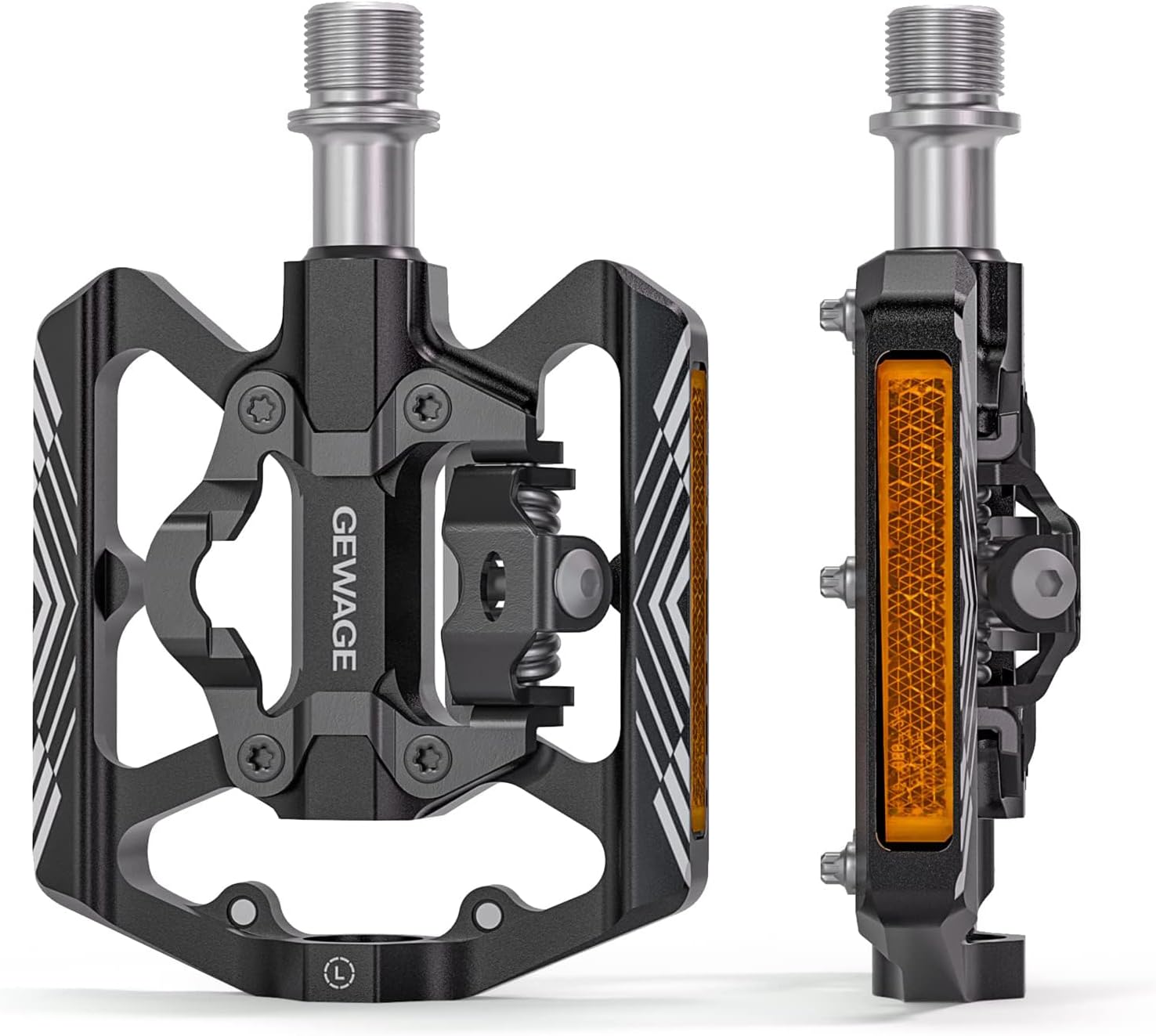 pedale ebike Mountain Bike Pedals - Dual Function Flat and Clipless Pedal