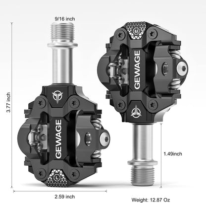 Mountain Bike Pedals -Clipless Pedals with Cleats -Lightweight Clipless Pedals for BMX Spin Exercise Peloton Trekking Bike