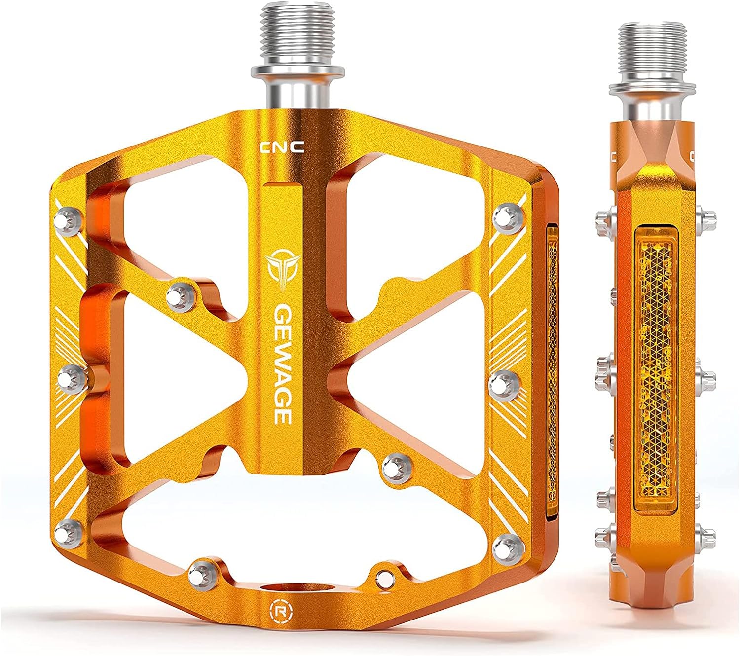 gewage pedale Bike Pedals 9/16 Inch - Bicycle Pedals with Reflectors