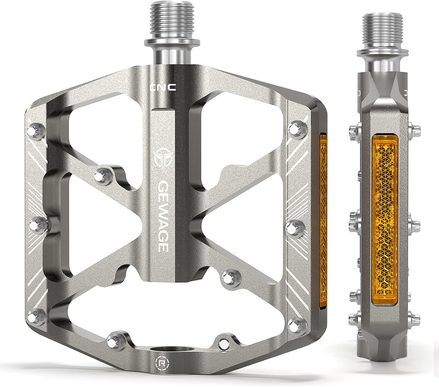 9 16 bike pedals Bike Pedals 9/16 Inch - Bicycle Pedals with Reflectors