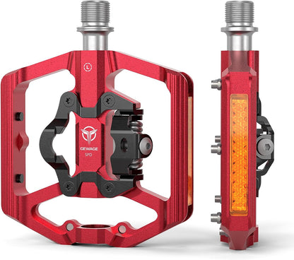 pedales radstation Mountain Bike Pedals with Reflector- Dual Function Plat & Clipless Ped – GEWAGE