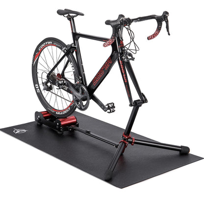 GEWAGE Bike Mat 31.5" x 59"- Exercise Stationary Bike Mat Use on Hardwood Floor - Heavy Duty Cycling Trainer Floor Mat for Spin, Peloton, Stationary, Exercise Bike (31.5" x 59") Black