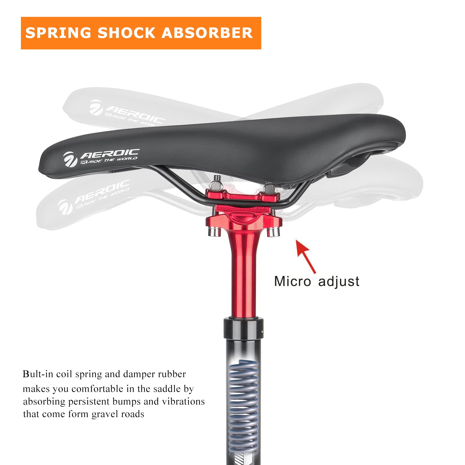 Spring loaded bike seat post online