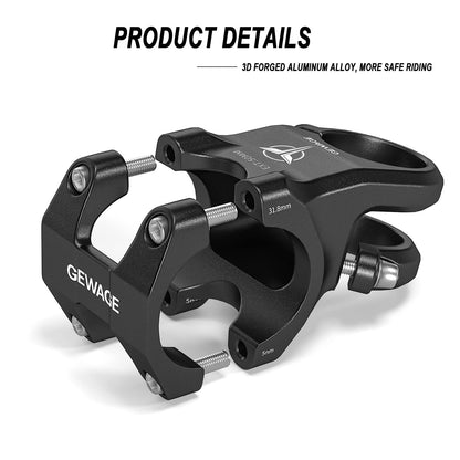 GEWAGE 31.8 Bike Stem Mountain Bike Stem -8 Degree Short Handlebar Stem Drop for Road Bike, Mountain Bike, MTB, BMX