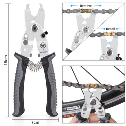 GEWAGE Bike Chain Tool, Cable Cutter & Master Link Pliers Remover- 5 in 1 Multifunction Bike Tool Kit - Professional Bicycle Tool for Road and Mountain Bikes