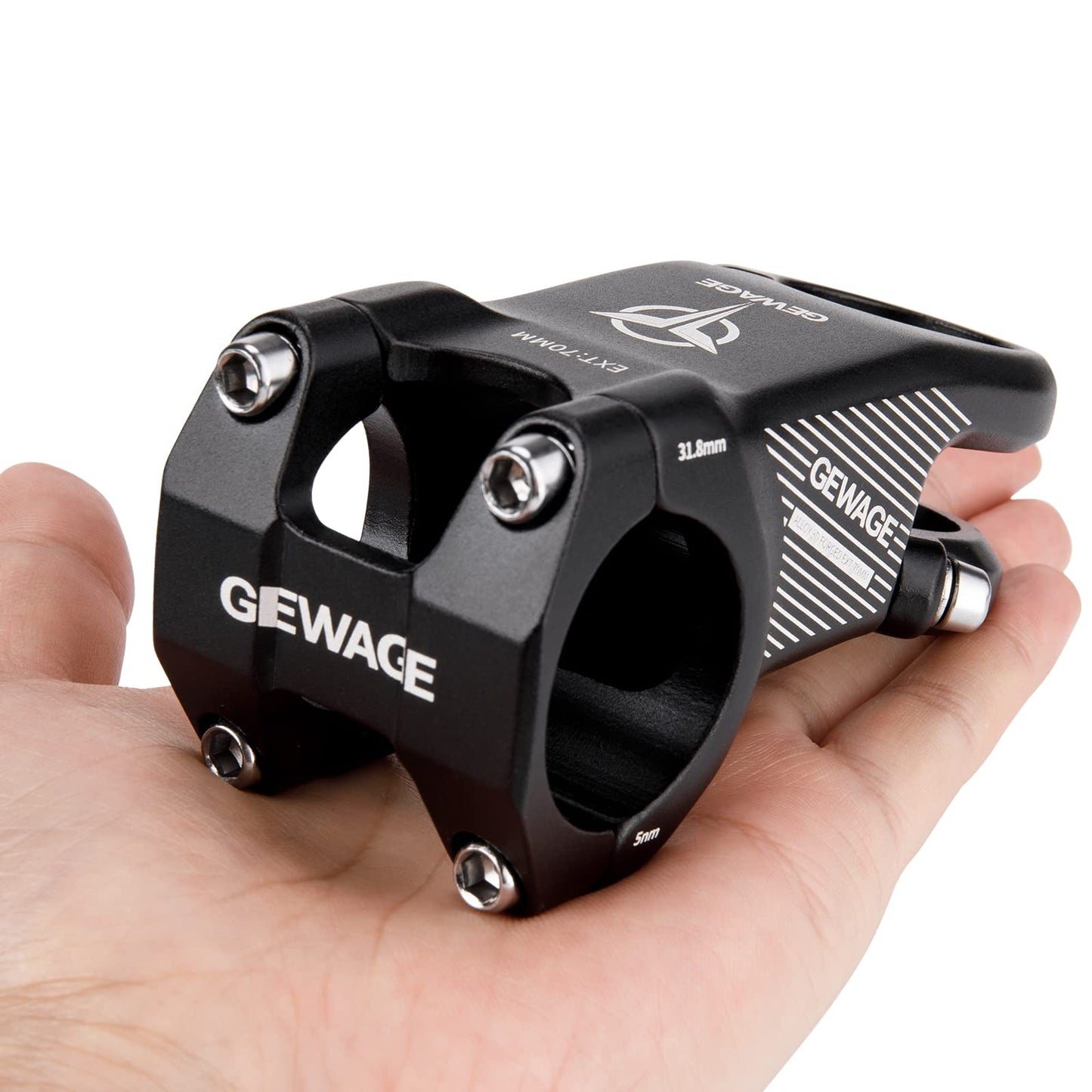 GEWAGE 31.8 Bike Stem Mountain Bike Stem -8 Degree Short Handlebar Stem Drop for Road Bike, Mountain Bike, MTB, BMX