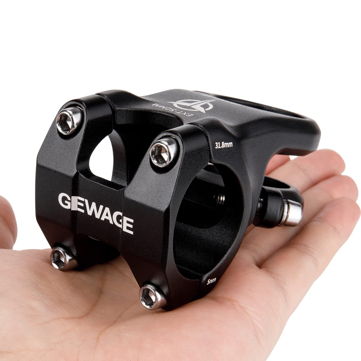 GEWAGE 31.8 Bike Stem Mountain Bike Stem -8 Degree Short Handlebar Stem Drop for Road Bike, Mountain Bike, MTB, BMX