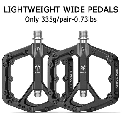 Mountain Bike Pedals - 9/16" Nylon Fiber Bicycle Flat Pedals -Bicycle Platform Pedals for Road Mountain BMX MTB Bike