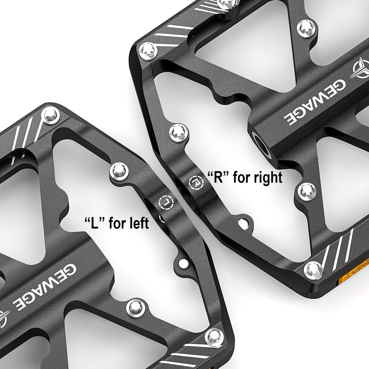 GEWAGE Pédales de vélo plates à double fonction et pédale SPD avec GEWAGE Pédales de vélo plates à double fonction et pédale SPD avec